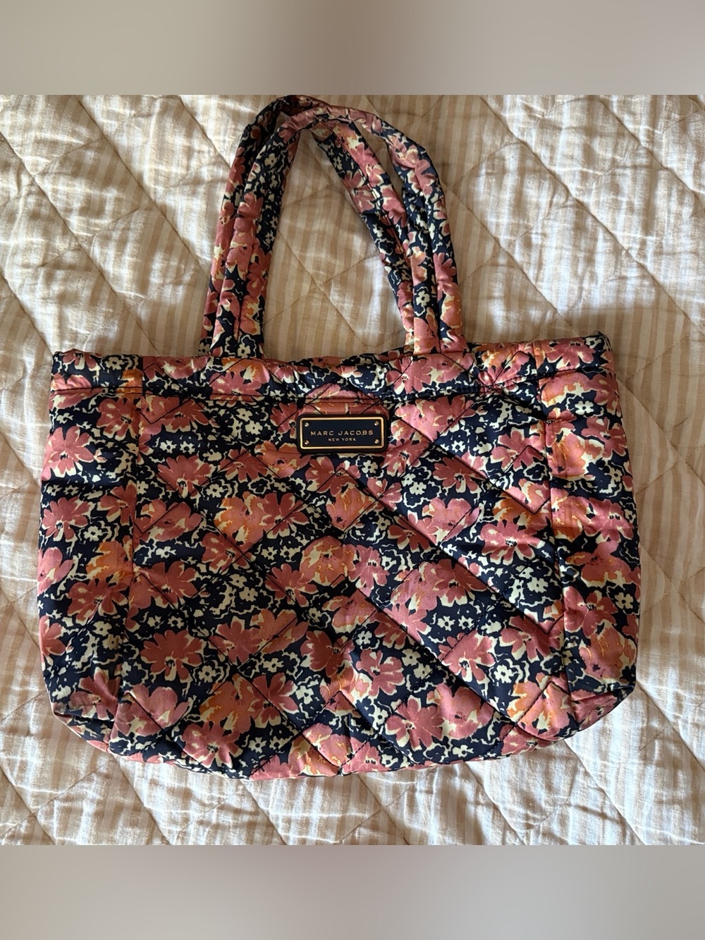 🌸 Marc Jacobs Quilted Nylon Floral Tote Bag